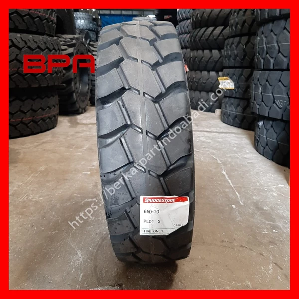 Ban Forklift Solid Bridgestone 6.50 - 10 - Puncnon Lug 01 - PLO 01